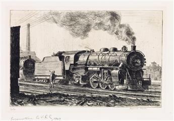 REGINALD MARSH Loco L.V.R.R. (Locomotive Lehigh Valley).